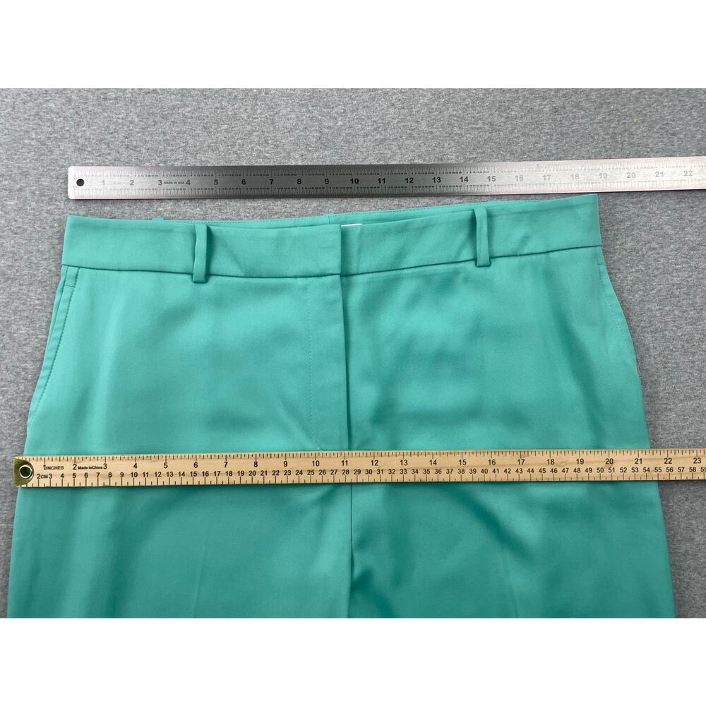 REISS Ember High-Rise Slim Straight Leg Trouser Pants Womens 14 Teal Blue Green - Picture 7 of 14